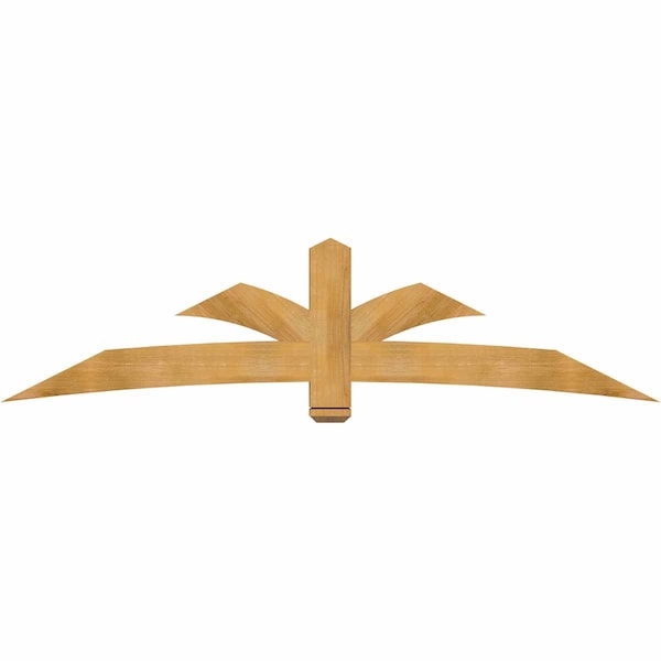 Ekena Millwork Davenport Rough Sawn Timber Gable Bracket, Western Red Cedar, 96"W x 24"H x 4"D x 6"F, 6/12 Pitch GBW096X24X0406DAV00RWR - main